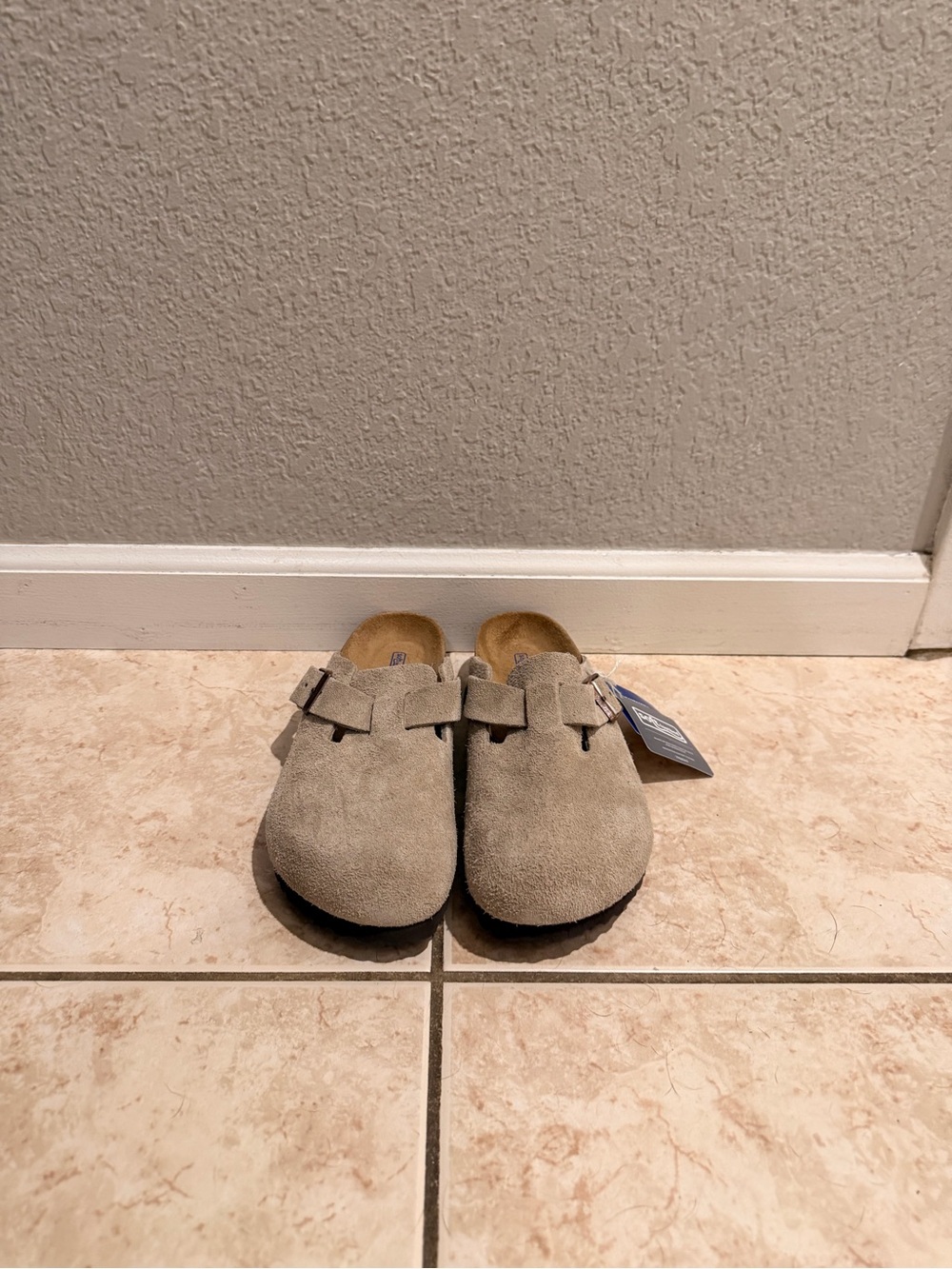 Birkenstock Boston Taupe Suede Slip-On Clog